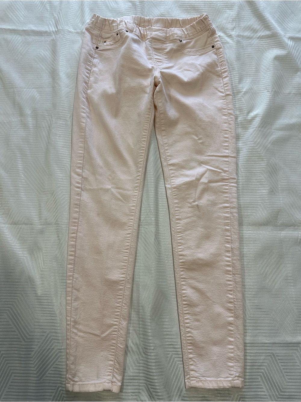 MNG Jeans Rosewater Pastel Pink Super Slim Skinny Elastic Waist Denim - Size 8